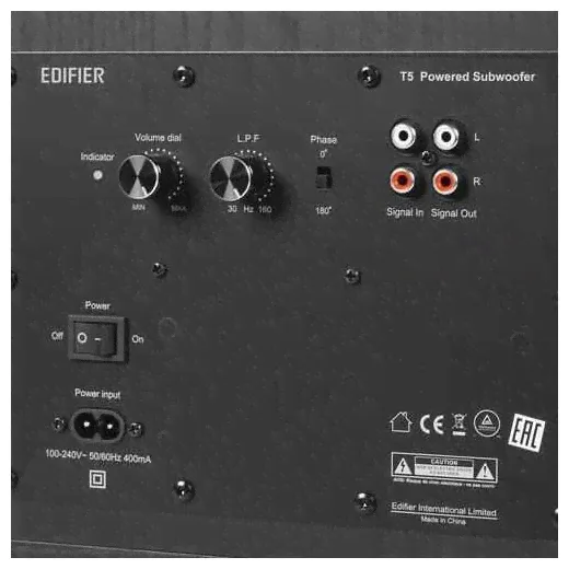 JBL Сабвуфер активный Edifier T5 мощность 70Вт сабвуферы-4